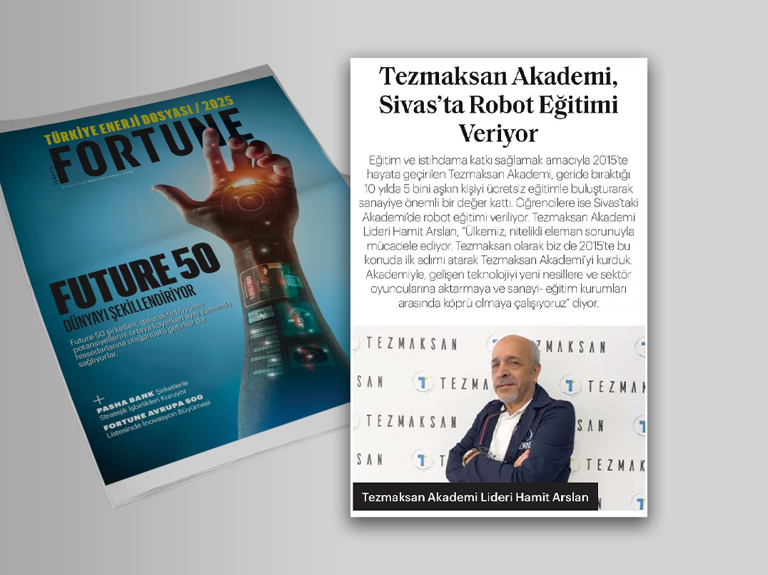 TEZMAKSAN AKADEMİ, SİVAS'TA ROBOT EĞİTİMİ VERİYOR